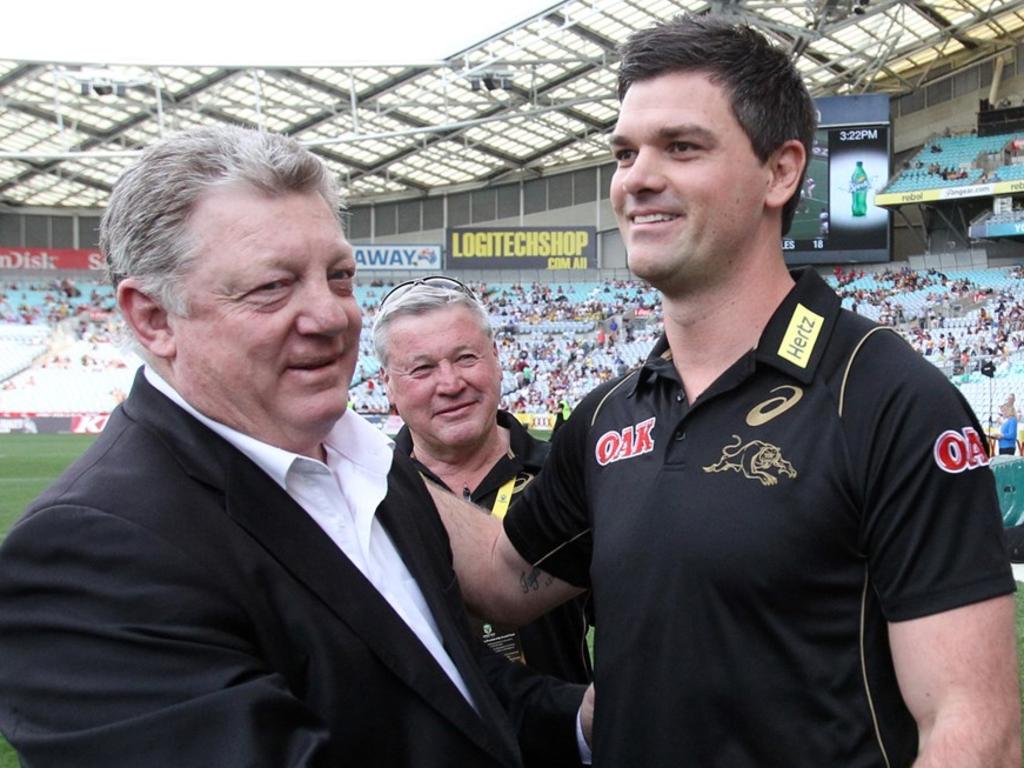 Phil Gould and Cameron Ciraldo during their time at Penrith Panthers. Picture: NRL Photos