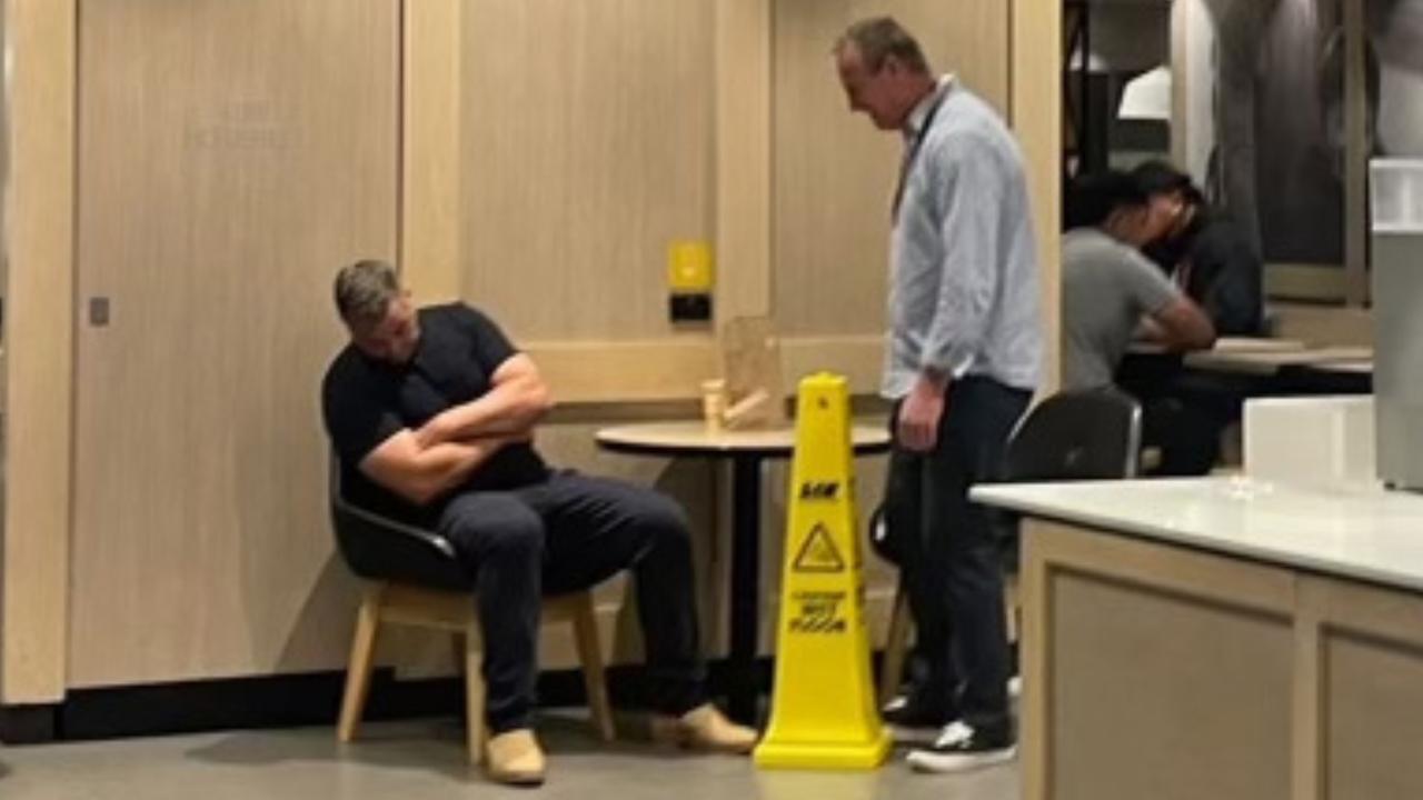 Anthony Seibold was caught on camera falling asleep in a McDonalds restaurant.